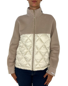 CAPPOTTO DONNA TRAPUNTATO BEIGE/PANNA