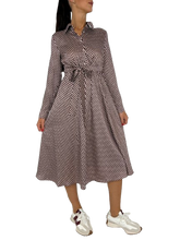 Carica l&#39;immagine nel visualizzatore di Gallery, ABITO DONNA FANTASIA BORDEAUX
