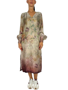 ABITO DONNA FANTASIA FLOREALE BEIGE