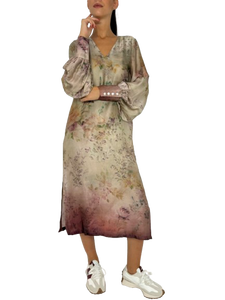 ABITO DONNA FANTASIA FLOREALE BEIGE