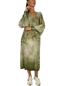 ABITO DONNA FANTASIA FLOREALE VERDE