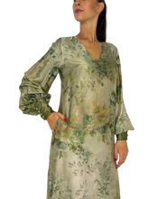 Carica l&#39;immagine nel visualizzatore di Gallery, ABITO DONNA FANTASIA FLOREALE VERDE

