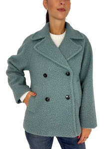 CAPPOTTO DONNA CARTA DA ZUCCHERRO CORTO IN TEDDY