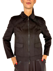 GIACCA DONNA MARRONE MONOPETTO