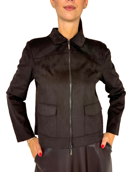 GIACCA DONNA MARRONE MONOPETTO
