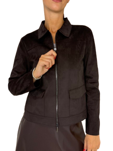 GIACCA DONNA MARRONE MONOPETTO