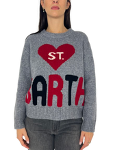 Carica l&#39;immagine nel visualizzatore di Gallery, PULLOVER DONNA GRIGIO CON LOGO FRONTALE
