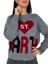 Carica l&#39;immagine nel visualizzatore di Gallery, PULLOVER DONNA GRIGIO CON LOGO FRONTALE
