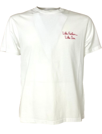 T-SHIRT UOMO BIANCA LIKE FATHER LIKE SON