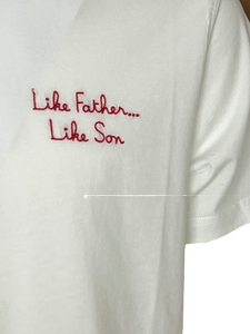 T-SHIRT UOMO BIANCA LIKE FATHER LIKE SON