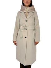 Carica l&#39;immagine nel visualizzatore di Gallery, CAPPOTTO DONNA PANNA CON IMBOTTITURA
