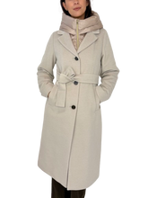 Carica l&#39;immagine nel visualizzatore di Gallery, CAPPOTTO DONNA PANNA CON IMBOTTITURA
