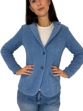 Carica l&#39;immagine nel visualizzatore di Gallery, GIACCA DONNA AZZURRA MONOPETTO
