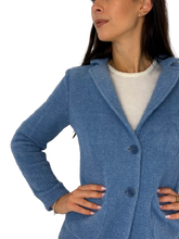 Carica l&#39;immagine nel visualizzatore di Gallery, GIACCA DONNA AZZURRA MONOPETTO
