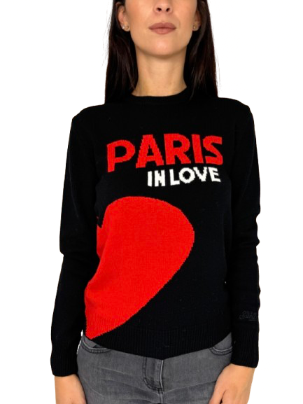 PULLOVER DONNA GIROCOLLO PARIS IN LOVE