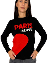 Carica l&#39;immagine nel visualizzatore di Gallery, PULLOVER DONNA GIROCOLLO PARIS IN LOVE
