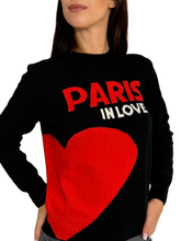 Carica l&#39;immagine nel visualizzatore di Gallery, PULLOVER DONNA GIROCOLLO PARIS IN LOVE
