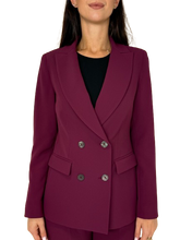 Carica l&#39;immagine nel visualizzatore di Gallery, GIACCA DONNA DOPPIOPETTO BORDEAUX
