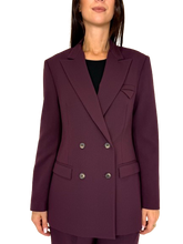 Carica l'immagine nel visualizzatore di Gallery, GIACCA DOPPIOPETTO DONNA BORDEAUX
