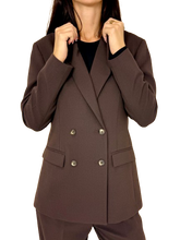 Carica l&#39;immagine nel visualizzatore di Gallery, GIACCA DONNA MARRONE DOPPIOPETTO
