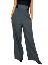 Carica l&#39;immagine nel visualizzatore di Gallery, PANTALONE DONNA GRIGIO A PALAZZO
