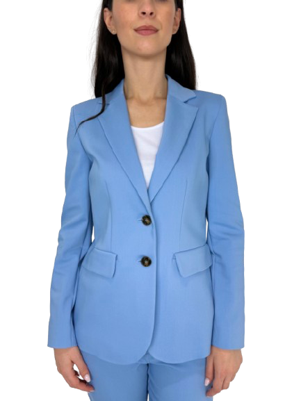 GIACCA DONNA MONOPETTO AZZURRA