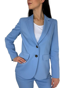 GIACCA DONNA MONOPETTO AZZURRA