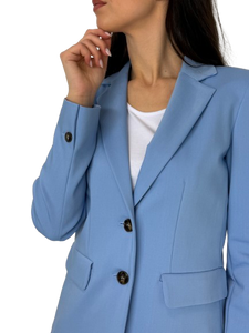 GIACCA DONNA MONOPETTO AZZURRA