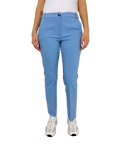 Carica l&#39;immagine nel visualizzatore di Gallery, PANTALONE DONNA AZZURRO A SIGARETTA
