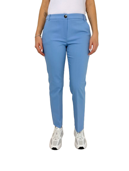 PANTALONE DONNA AZZURRO A SIGARETTA