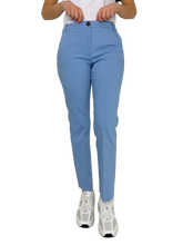 Carica l&#39;immagine nel visualizzatore di Gallery, PANTALONE DONNA AZZURRO A SIGARETTA
