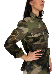 GIACCA DONNA FANTASIA MILITARE