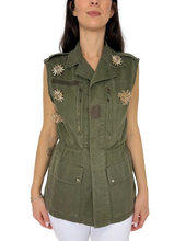 Carica l&#39;immagine nel visualizzatore di Gallery, GILET DONNA VERDE MILITARE
