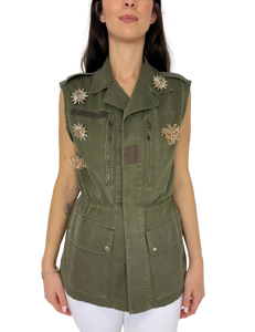 GILET DONNA VERDE MILITARE