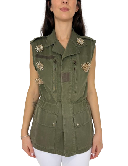 GILET DONNA VERDE MILITARE