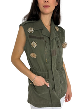 Carica l&#39;immagine nel visualizzatore di Gallery, GILET DONNA VERDE MILITARE
