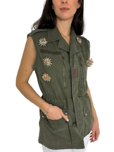 GILET DONNA VERDE MILITARE