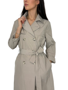 TRENCH DONNA BEIGE DOPPIOPETTO CON CINTURA