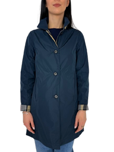 TRENCH DONNA BLU REVERSIBILE
