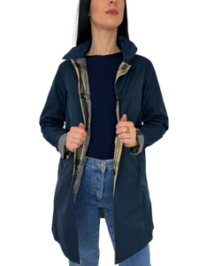 TRENCH DONNA BLU REVERSIBILE