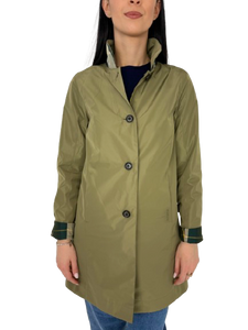 TRENCH DONNA VERDE REVERSIBILE