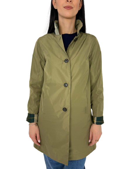 TRENCH DONNA VERDE REVERSIBILE