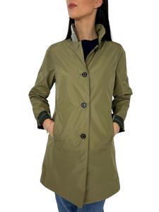 TRENCH DONNA VERDE REVERSIBILE