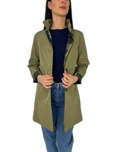 TRENCH DONNA VERDE REVERSIBILE