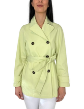 Carica l&#39;immagine nel visualizzatore di Gallery, TRENCH DONNA LIME DOPPIOPETTO CON CINTURA
