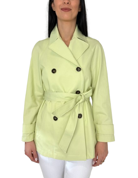 TRENCH DONNA LIME DOPPIOPETTO CON CINTURA