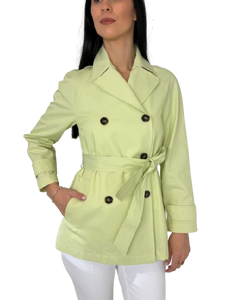 TRENCH DONNA LIME DOPPIOPETTO CON CINTURA