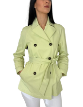 Carica l&#39;immagine nel visualizzatore di Gallery, TRENCH DONNA LIME DOPPIOPETTO CON CINTURA
