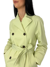 Carica l&#39;immagine nel visualizzatore di Gallery, TRENCH DONNA LIME DOPPIOPETTO CON CINTURA
