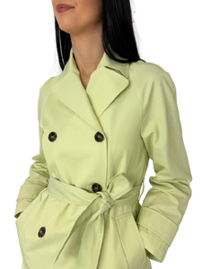 TRENCH DONNA LIME DOPPIOPETTO CON CINTURA